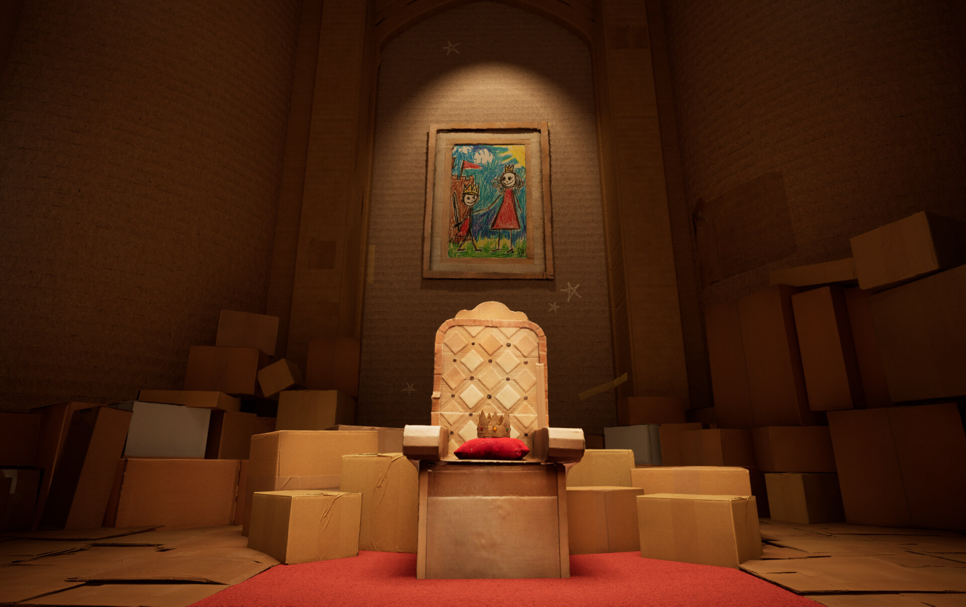 Cardboard Throne in Unreal Engine