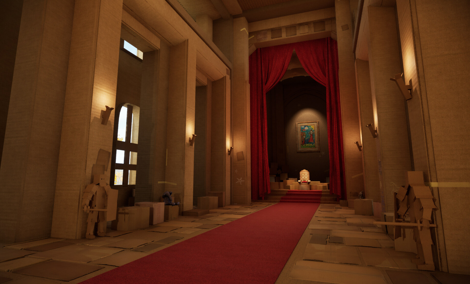 Cardboard Throne Room in Unreal Engine