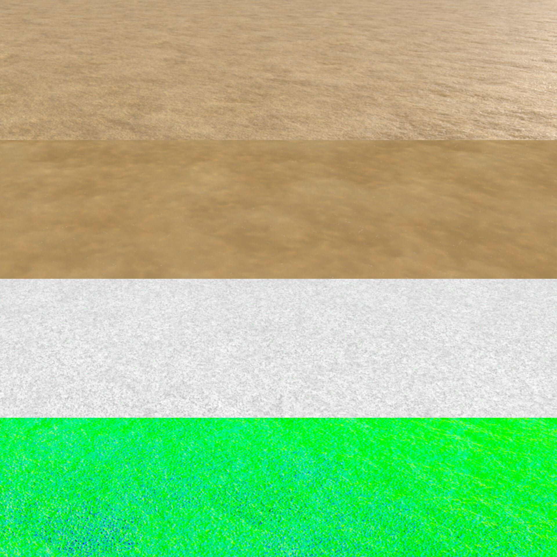Base color, roughness, and normals