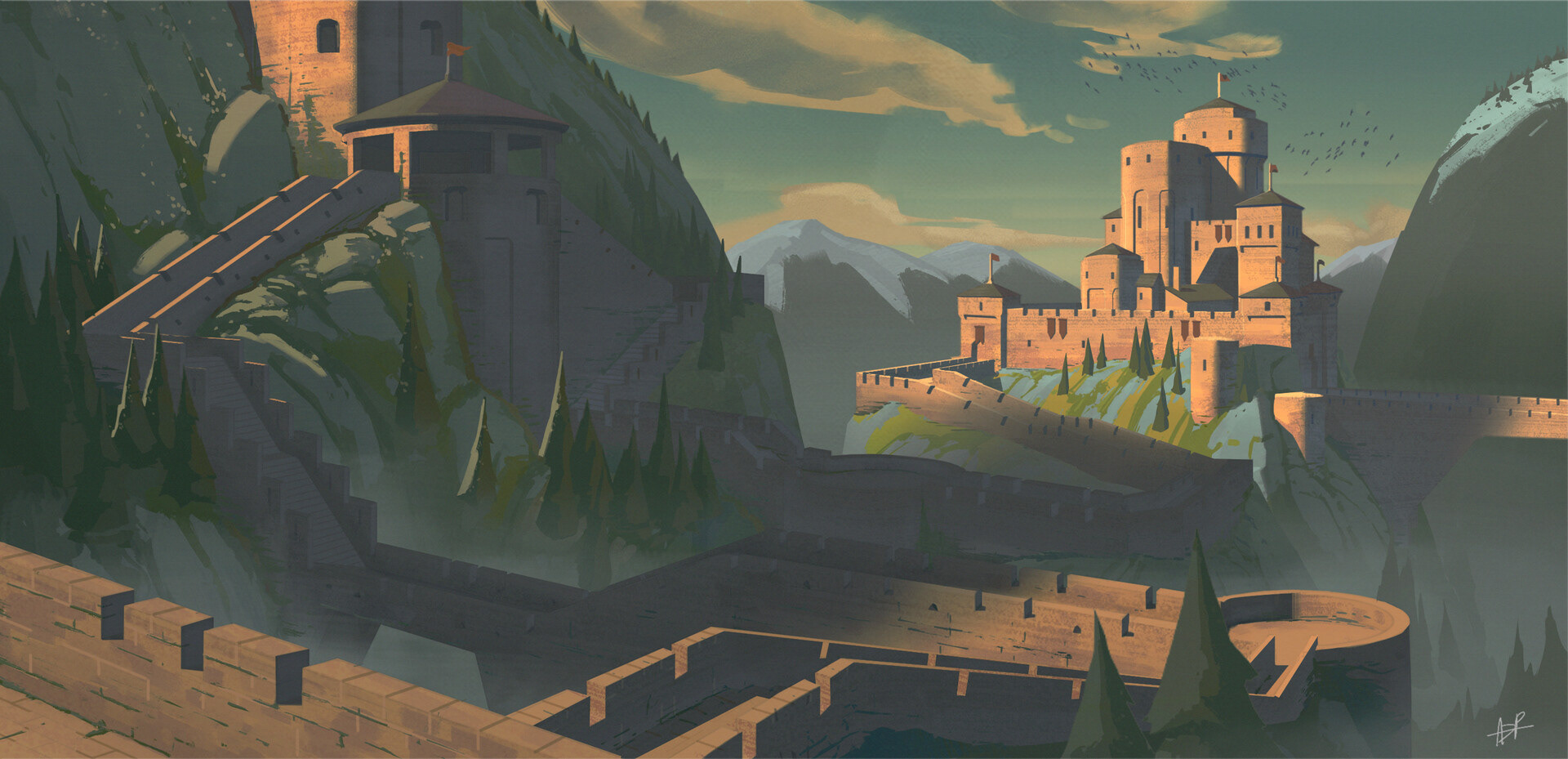 Castle at golden hour