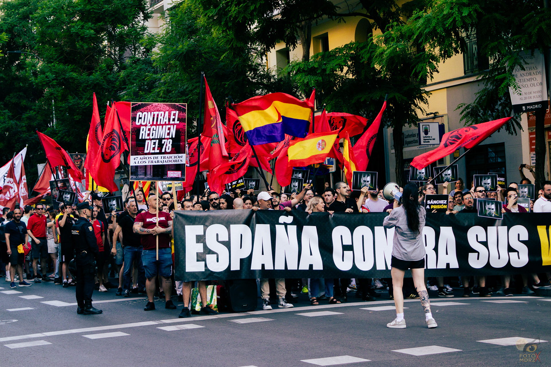 Junio 2025. Manifestación del partído poítico Frente Obrero. Madrid, España.
