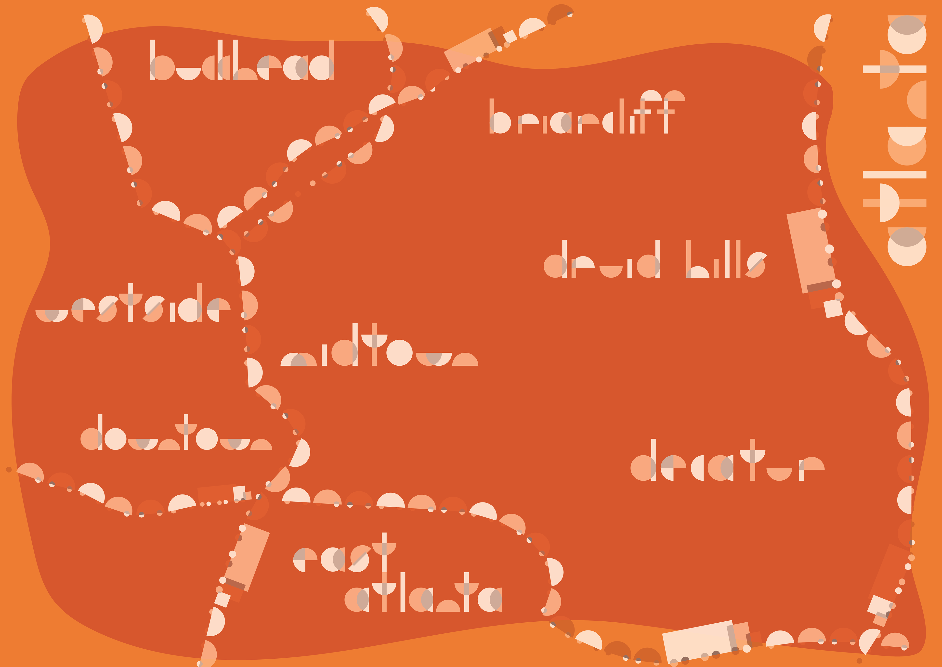 Atlanta Typographical Map (1/2)