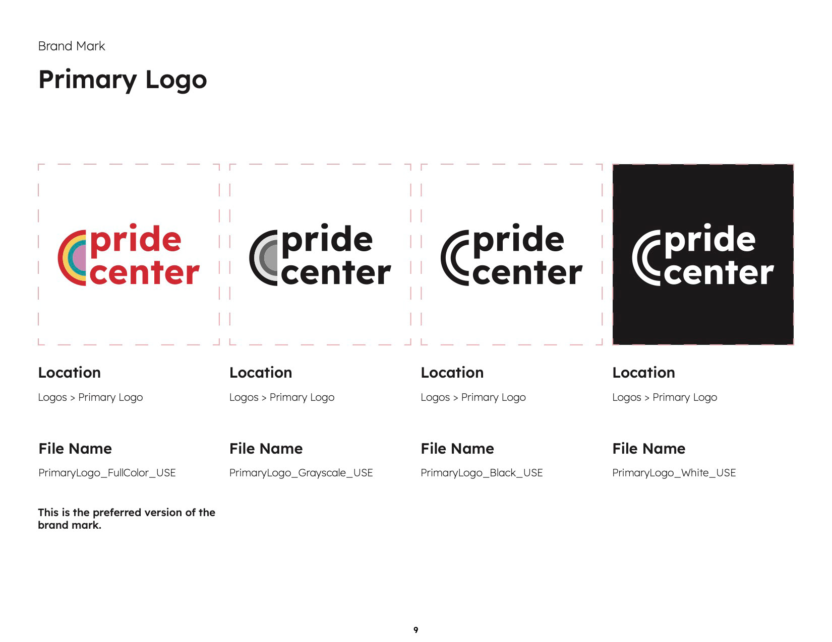 UGA Pride Center Rebrand Branding Guide - Primary Logo Set