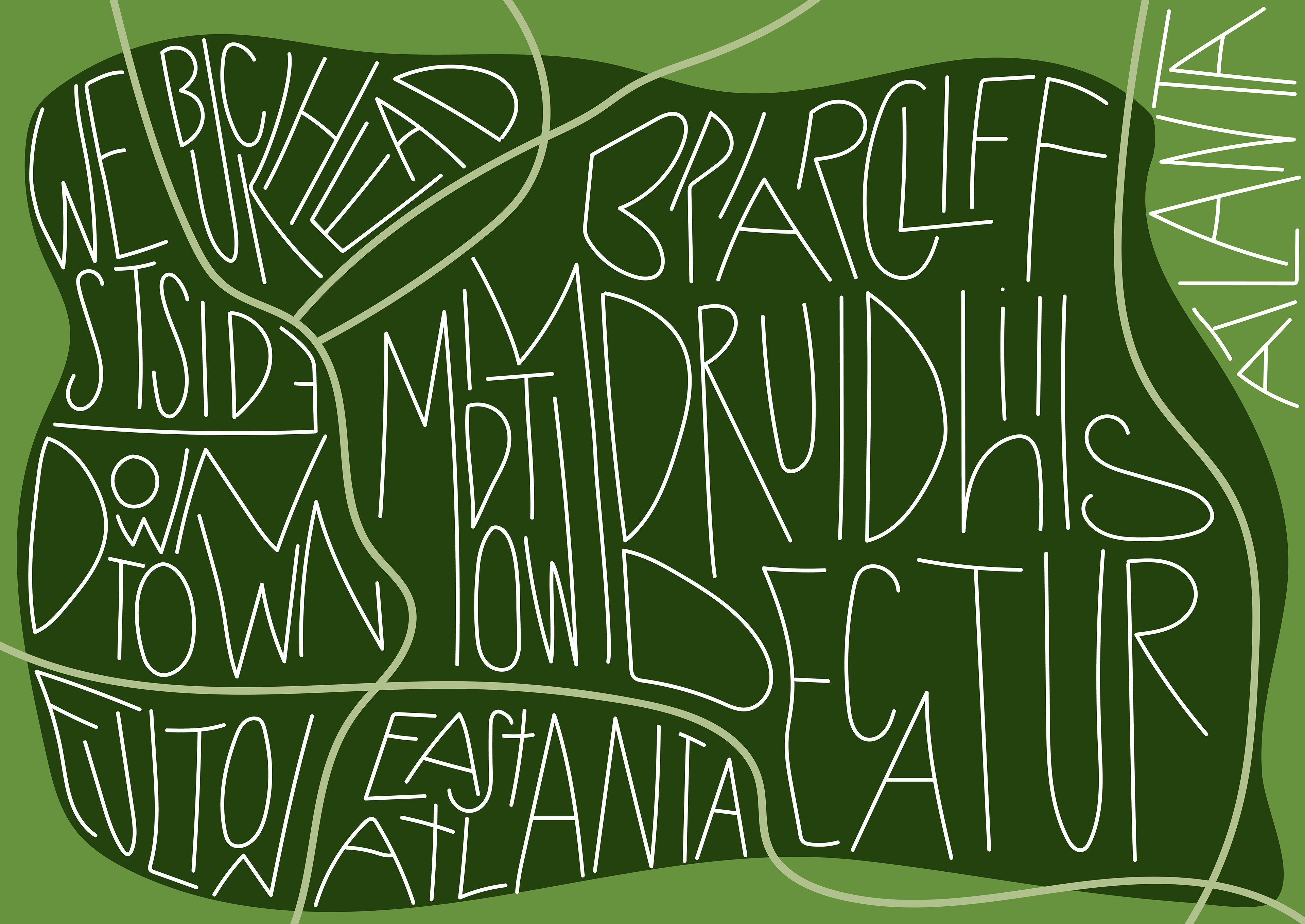 Atlanta Typographical Map (2/2)