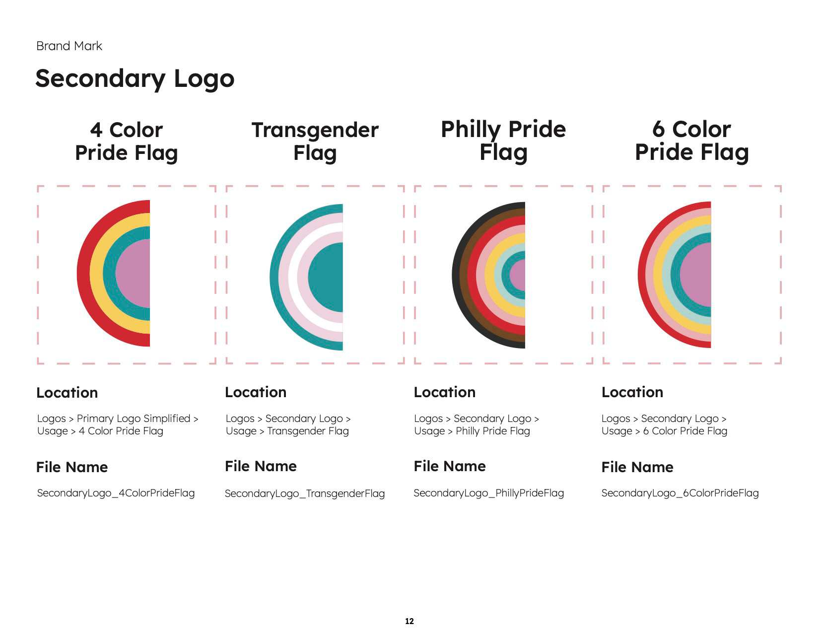 UGA Pride Center Rebrand Branding Guide - Secondary Logo Set