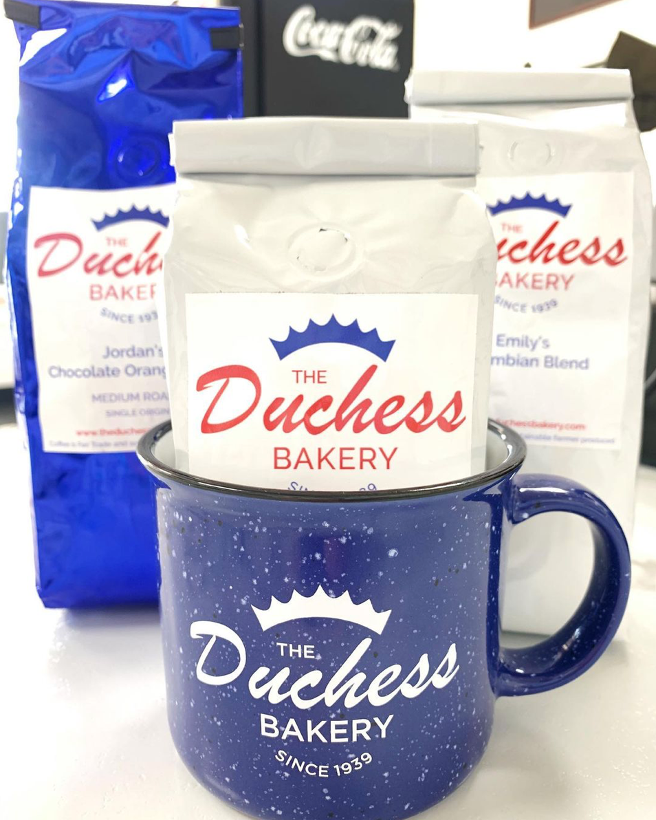 The Duchess Bakery Coffee Bag and Coffee Mug (via Instagram)