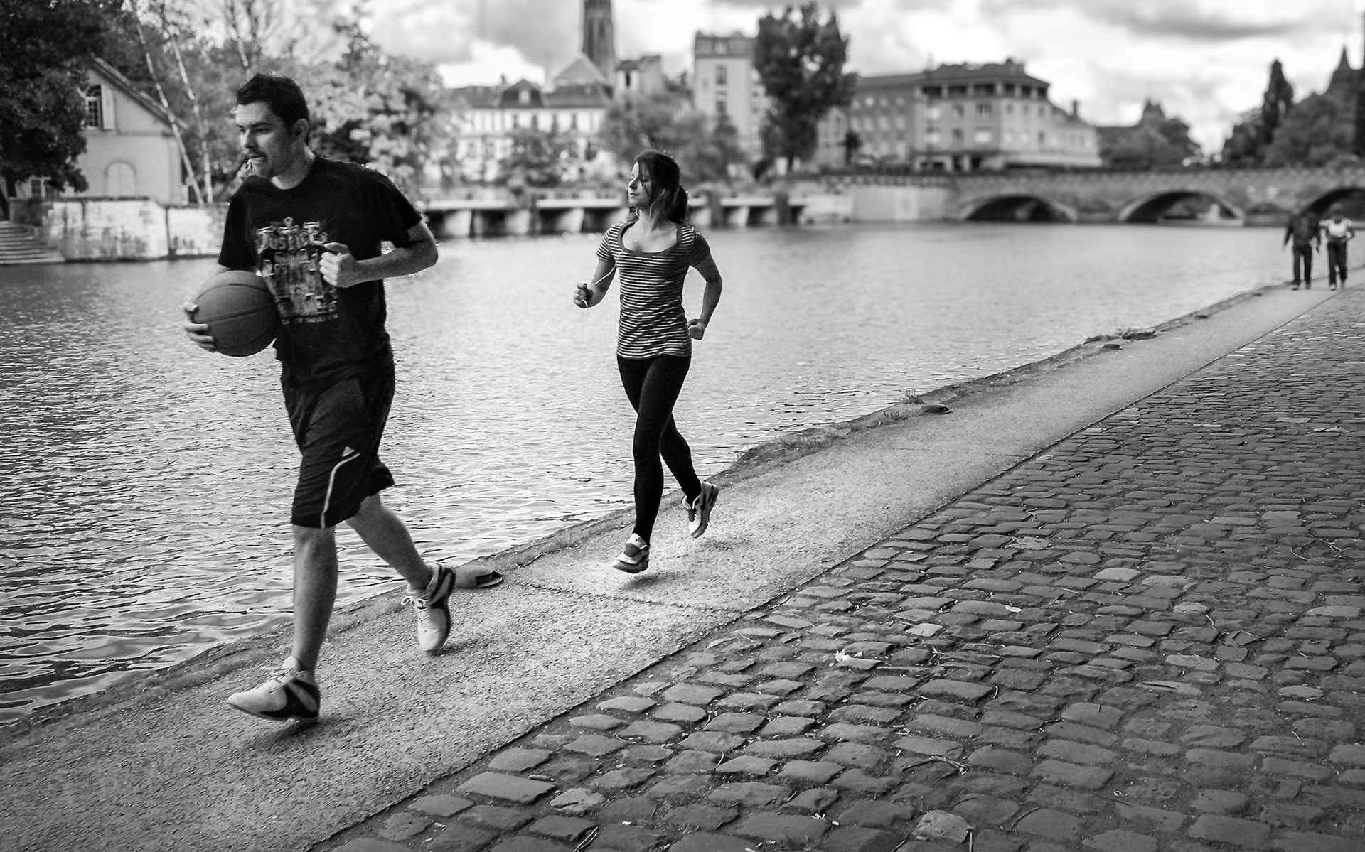 à Metz - plan d'eau