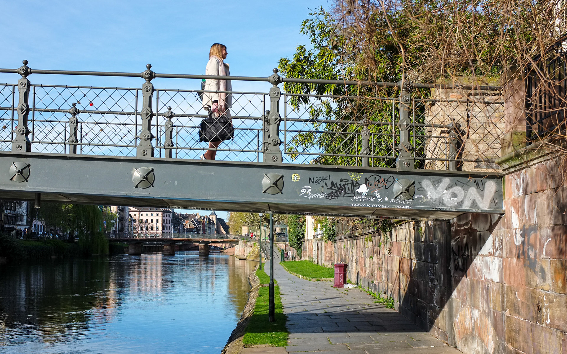 Passerelle de l'Abrevoir au dessus de l'Ill