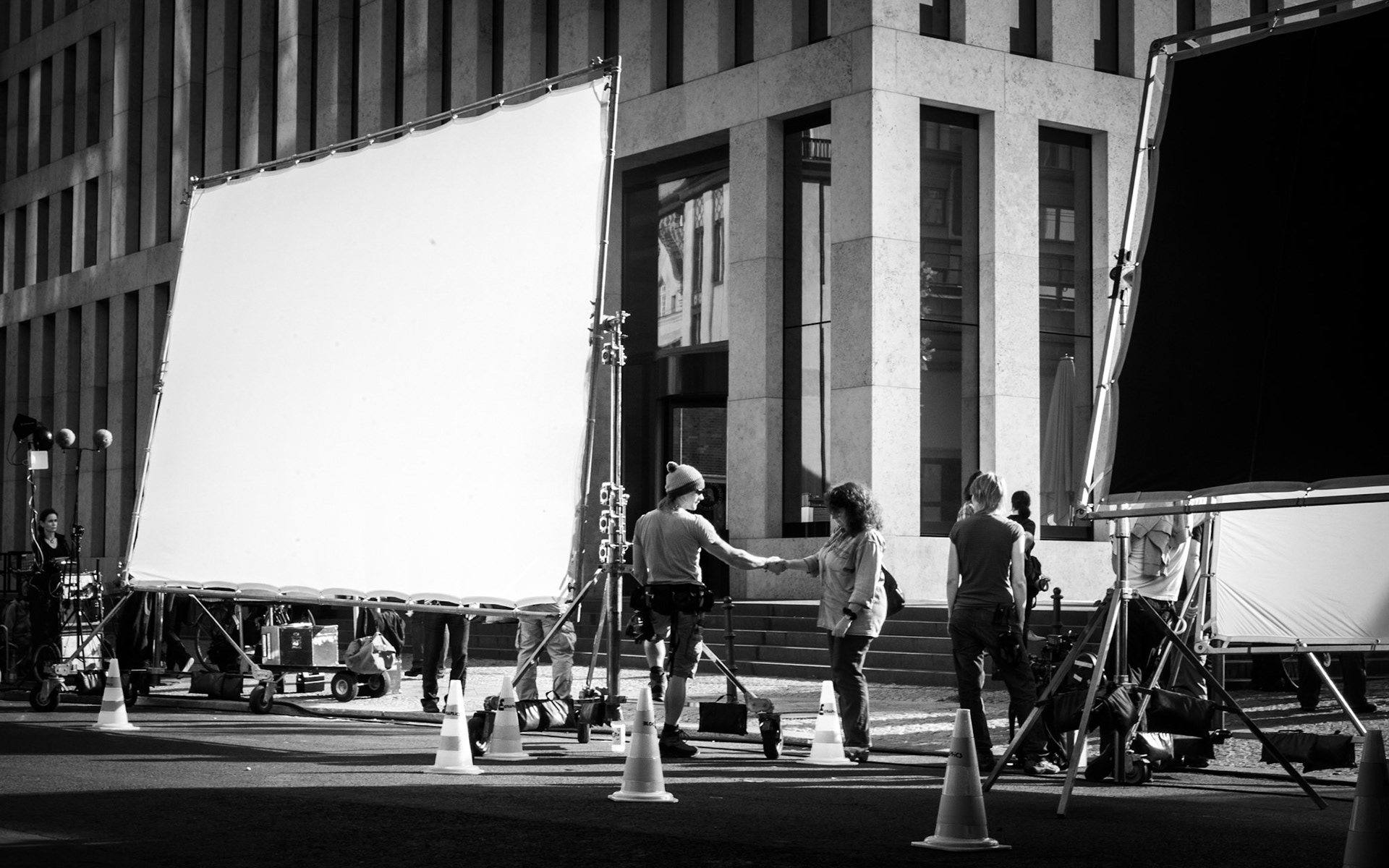 0 berlin, tournage d'un film