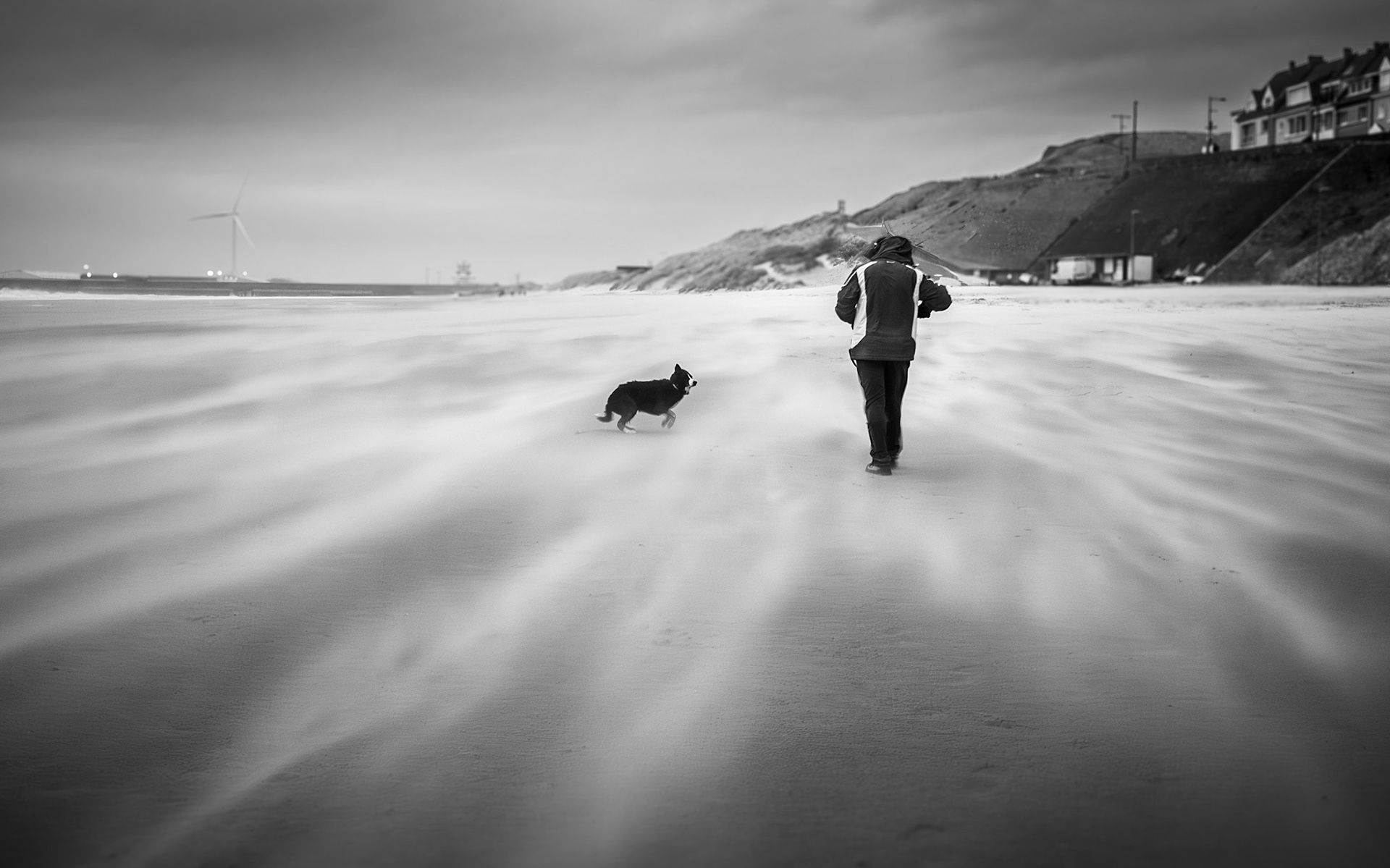 plage du Portel en hiver