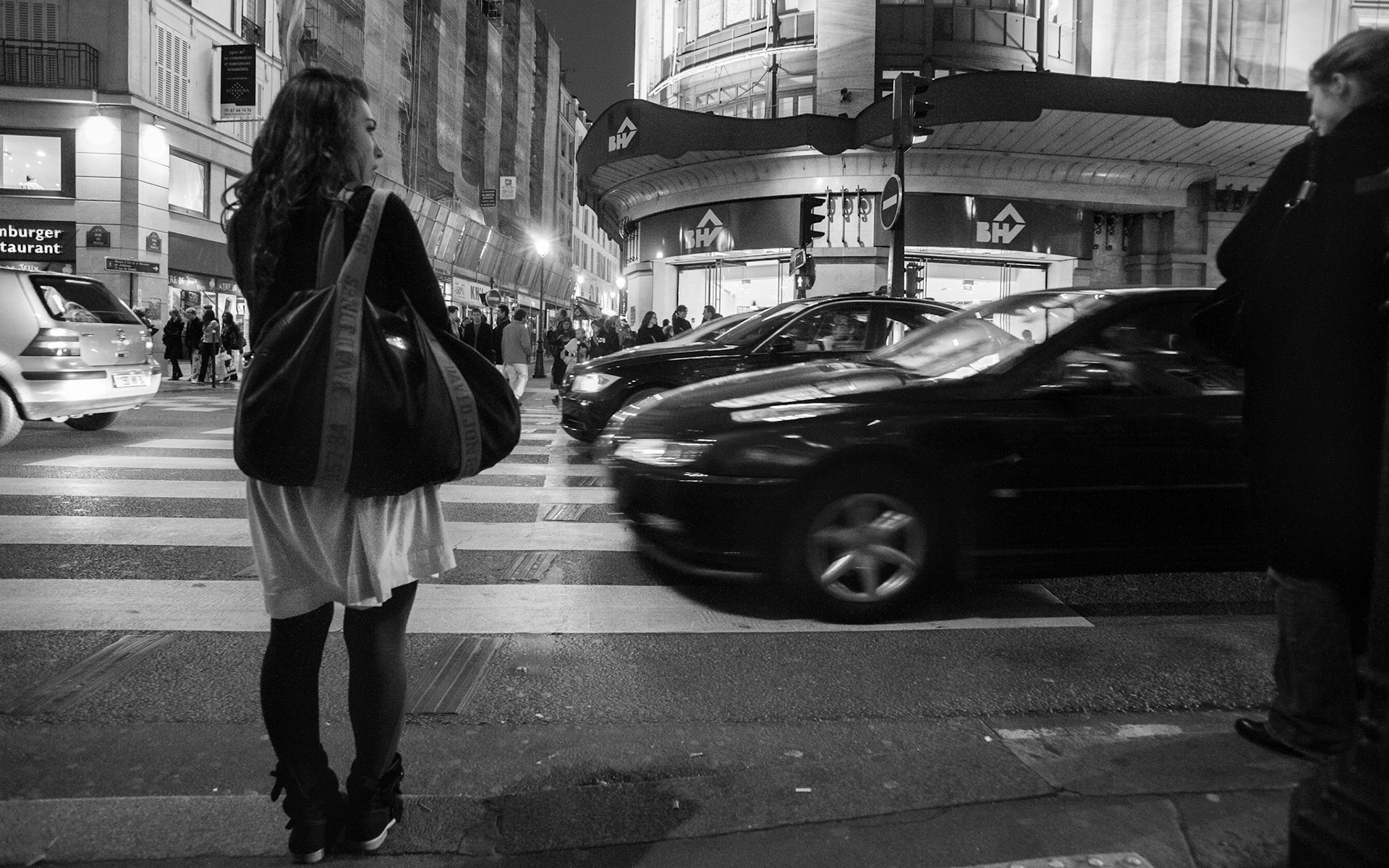 sur les grands boulevards à Paris