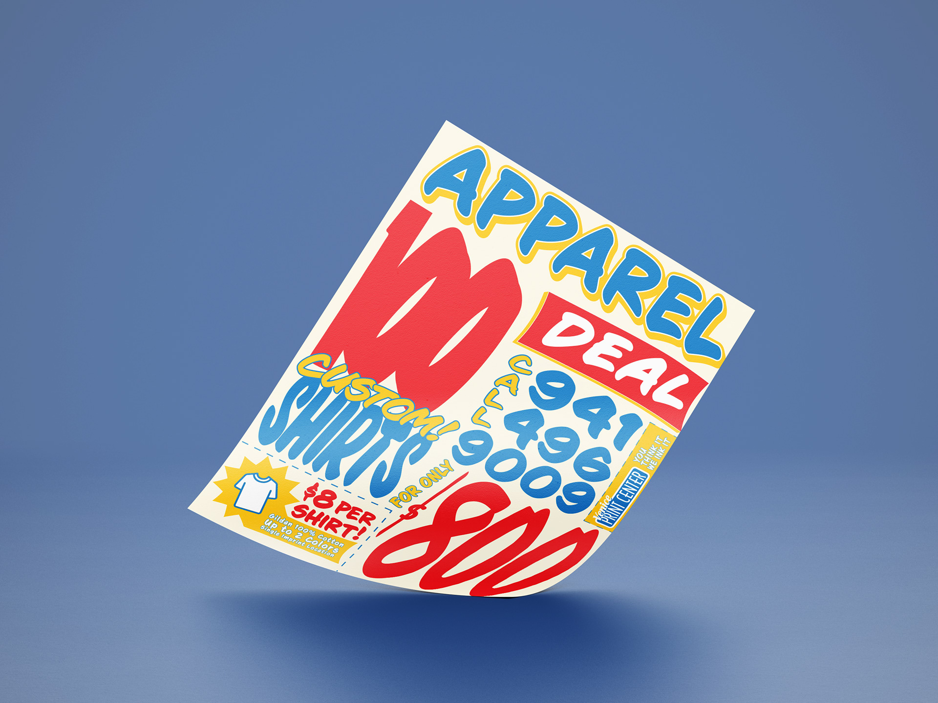100 Custom Shirts Flyer