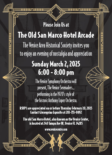 Venice Area Historical Society Invite