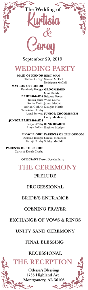 Wedding Program