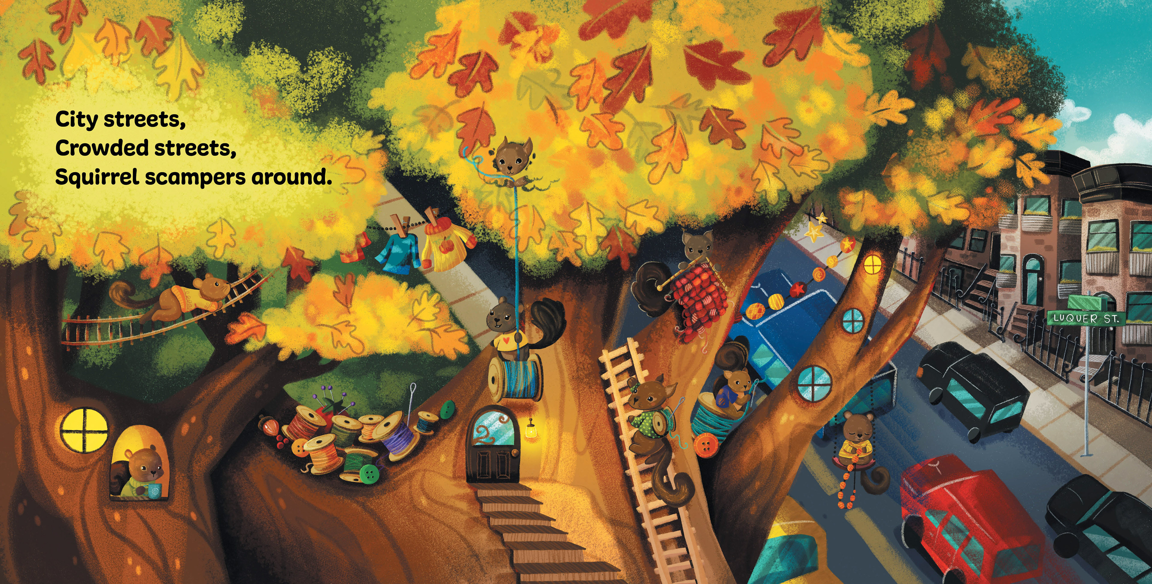 Stitch and Sew as the Seasons Go, Interior Illustration