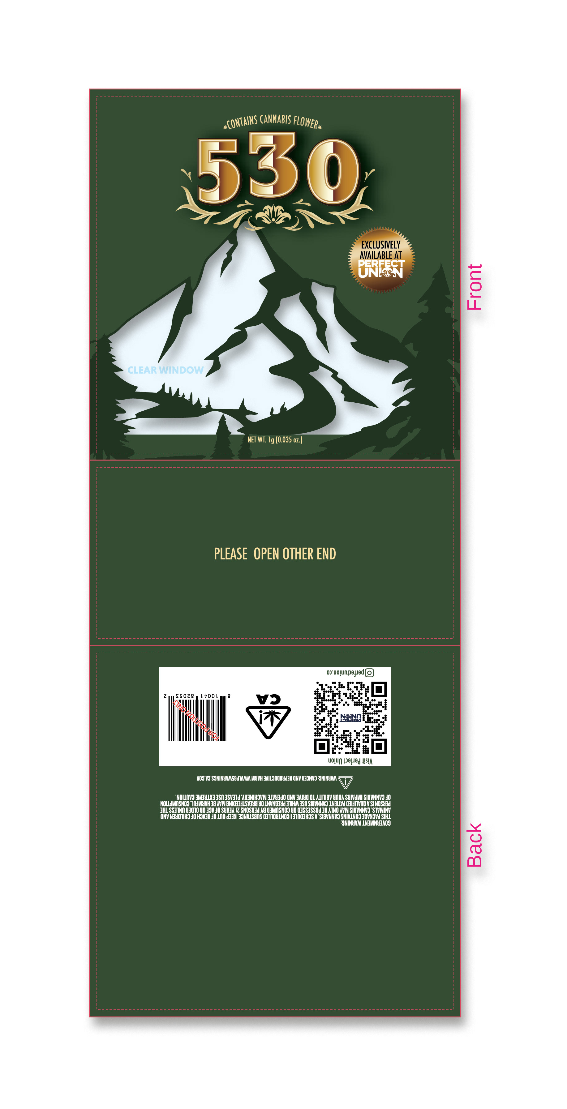 final artwork for 3.5 g Cannabis bag