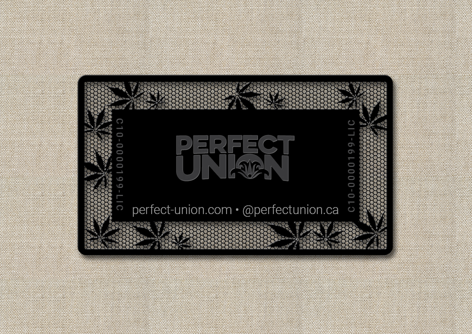 Perforated metal VIP rewards card- back