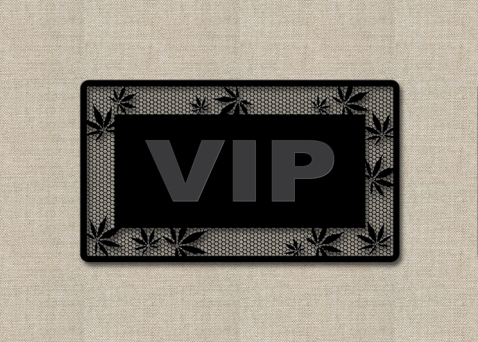 Perforated metal VIP rewards card- front