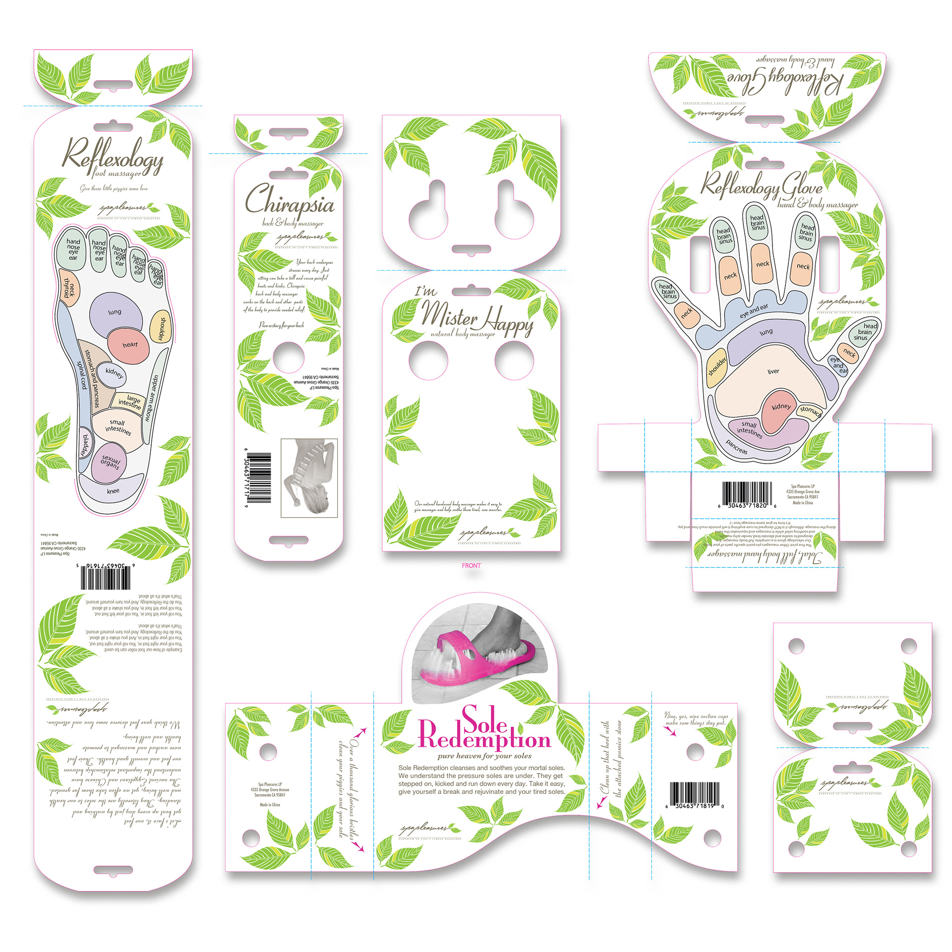 Packaging Die Line Art for Bed Bath & Beyond products