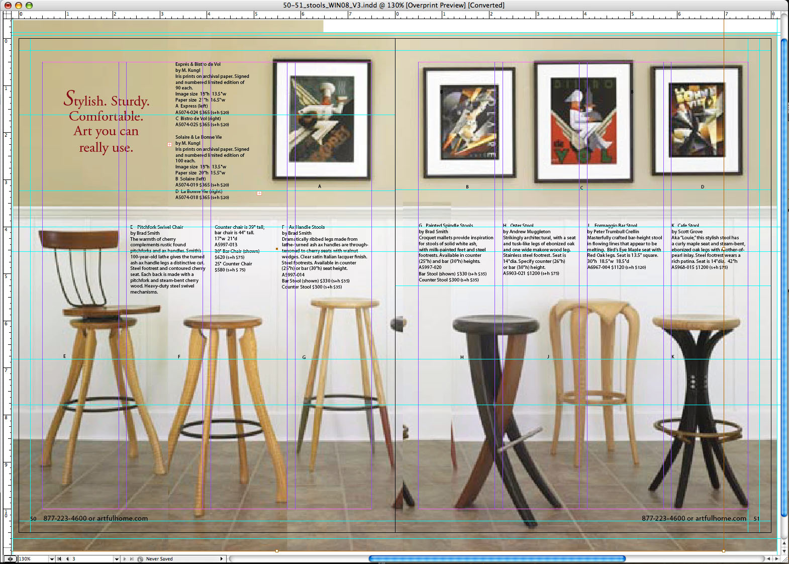 Art Director's requested layout