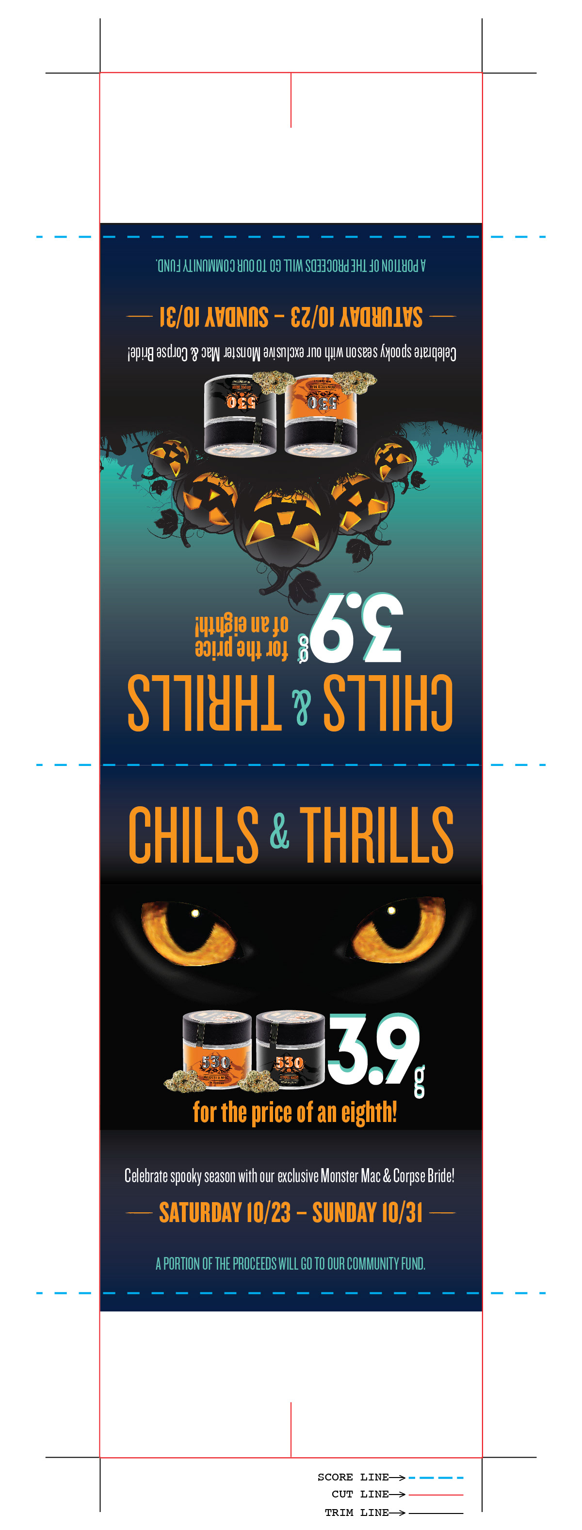 Fold-over table tent