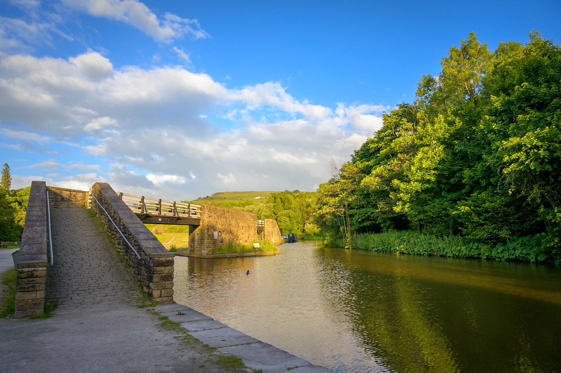 Bugsworth Basin on the Peak Forest canal, UK.
