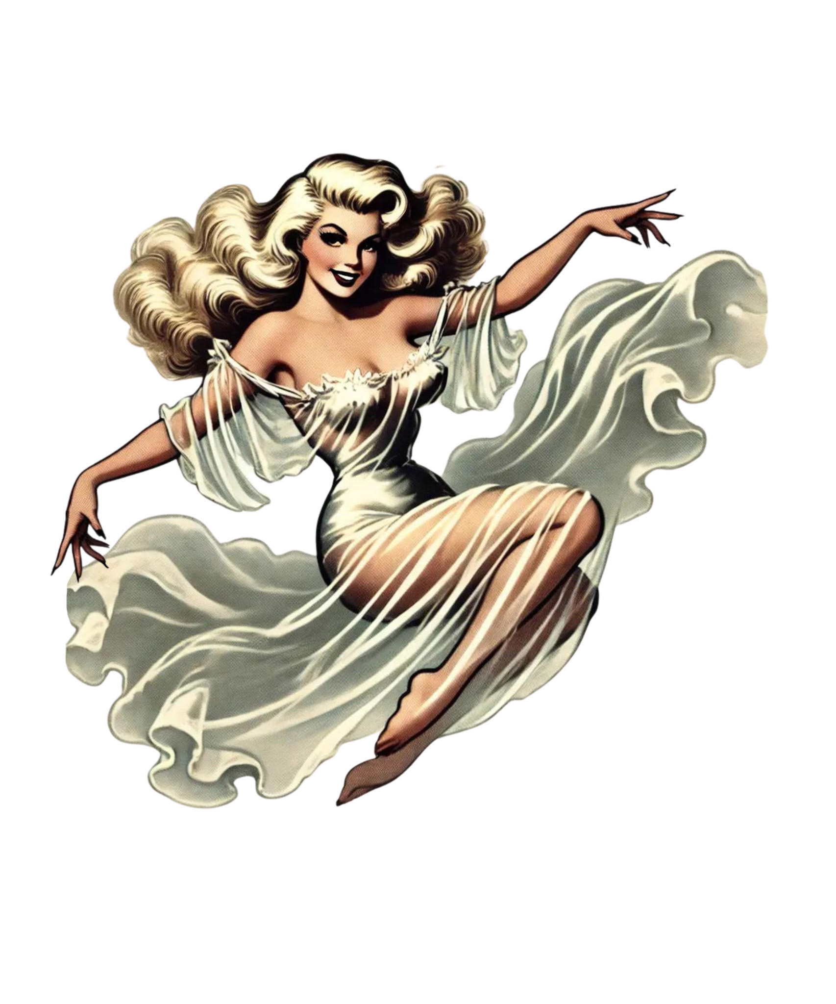 Halloween Vintage Pin Up Girl - 3