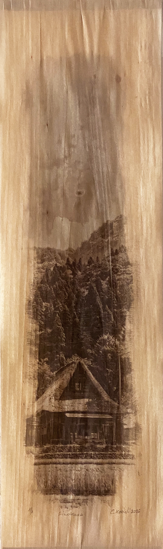 Van Dyke sur feuille de bois