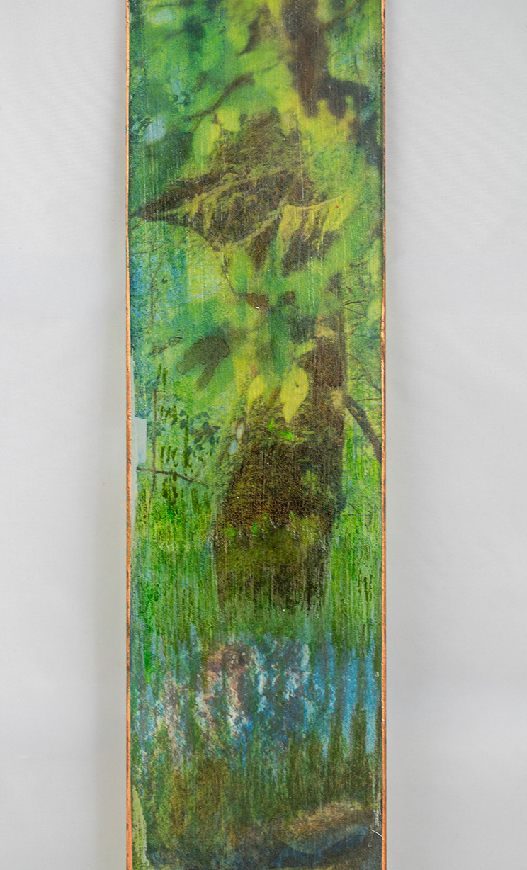 Détail dos verre avec rehaut aquarelle