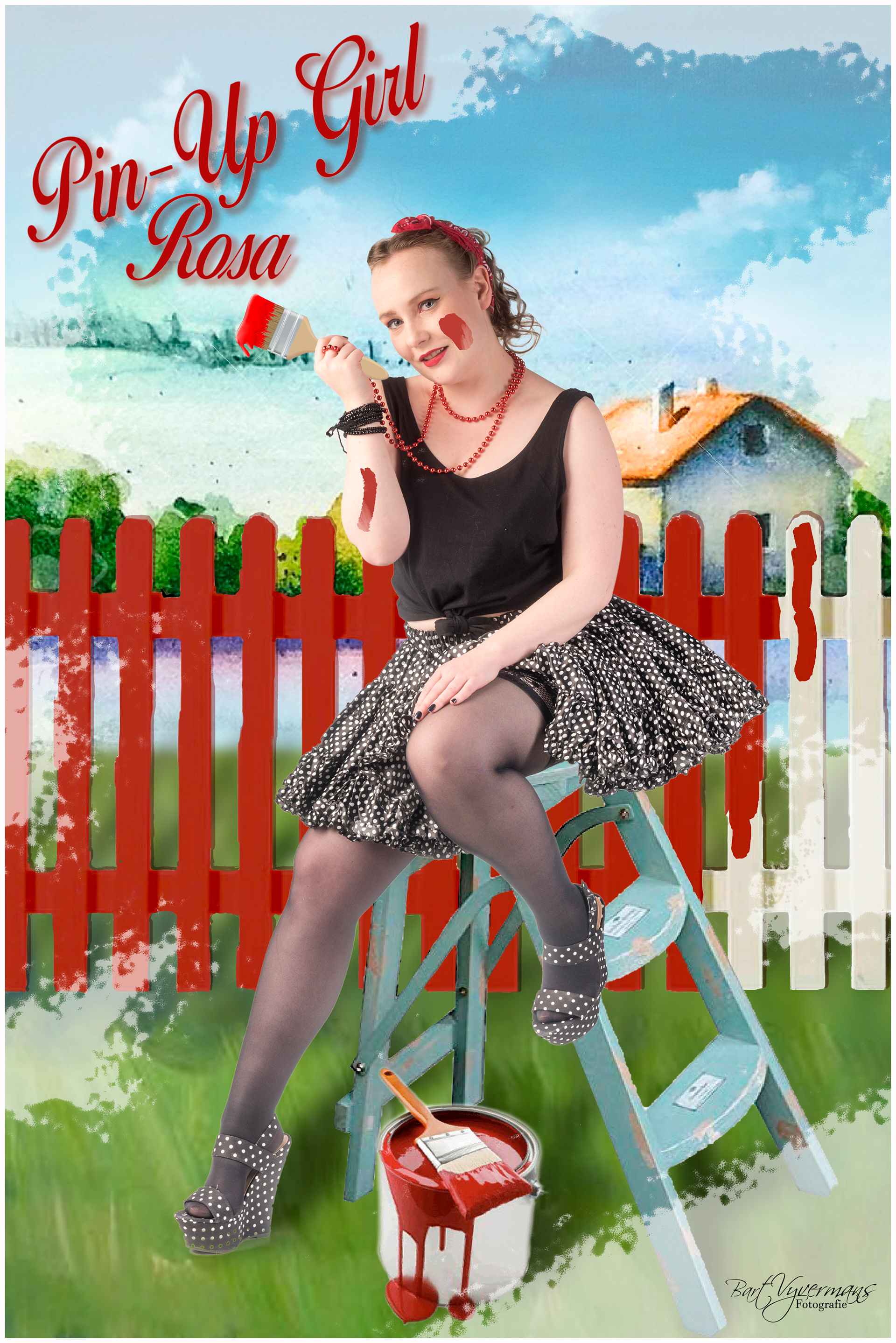 Rosa Pin-Up Girl