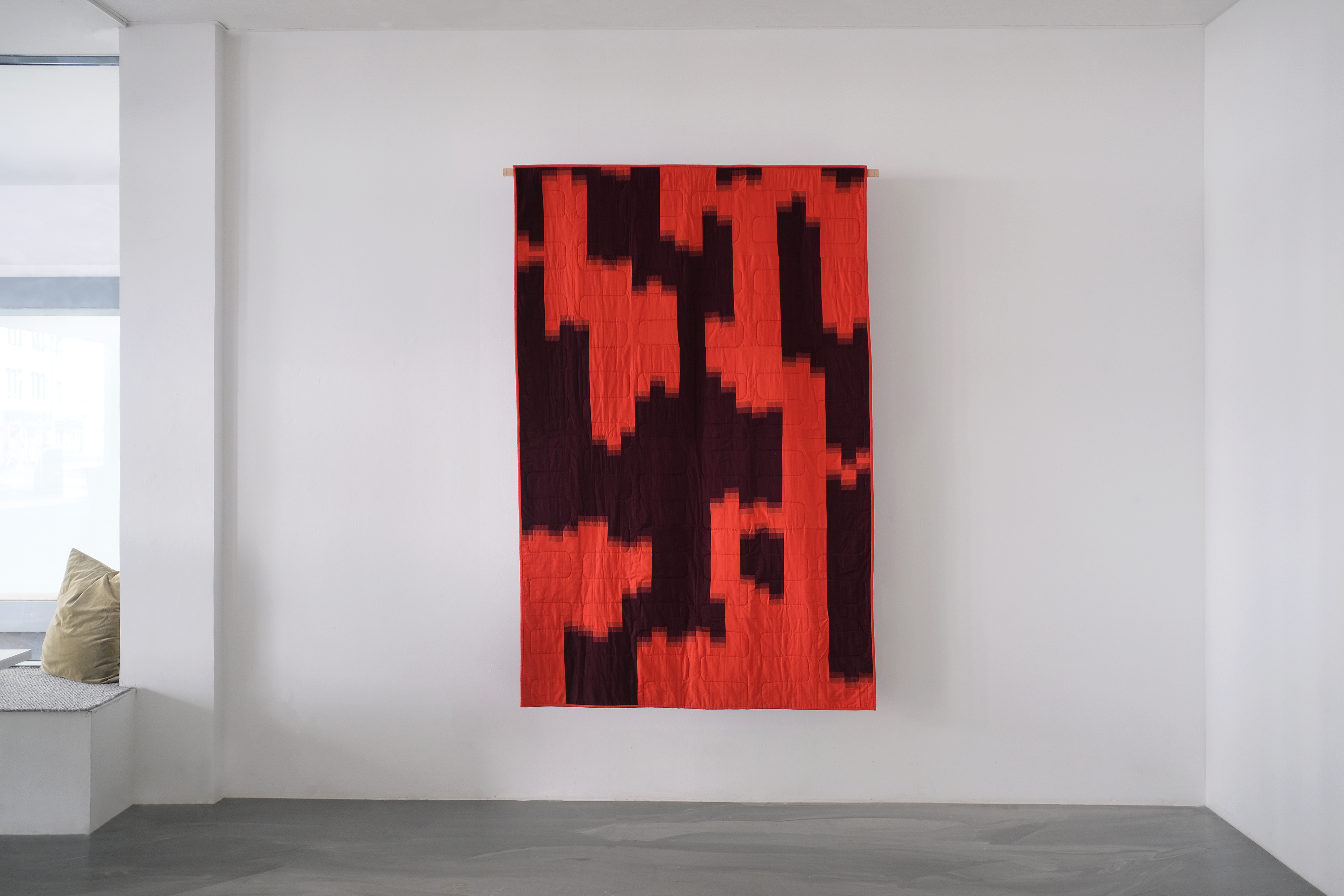Patchworkquilt Tiefenrausch zum Thema Atmosphären in Osnabrück.