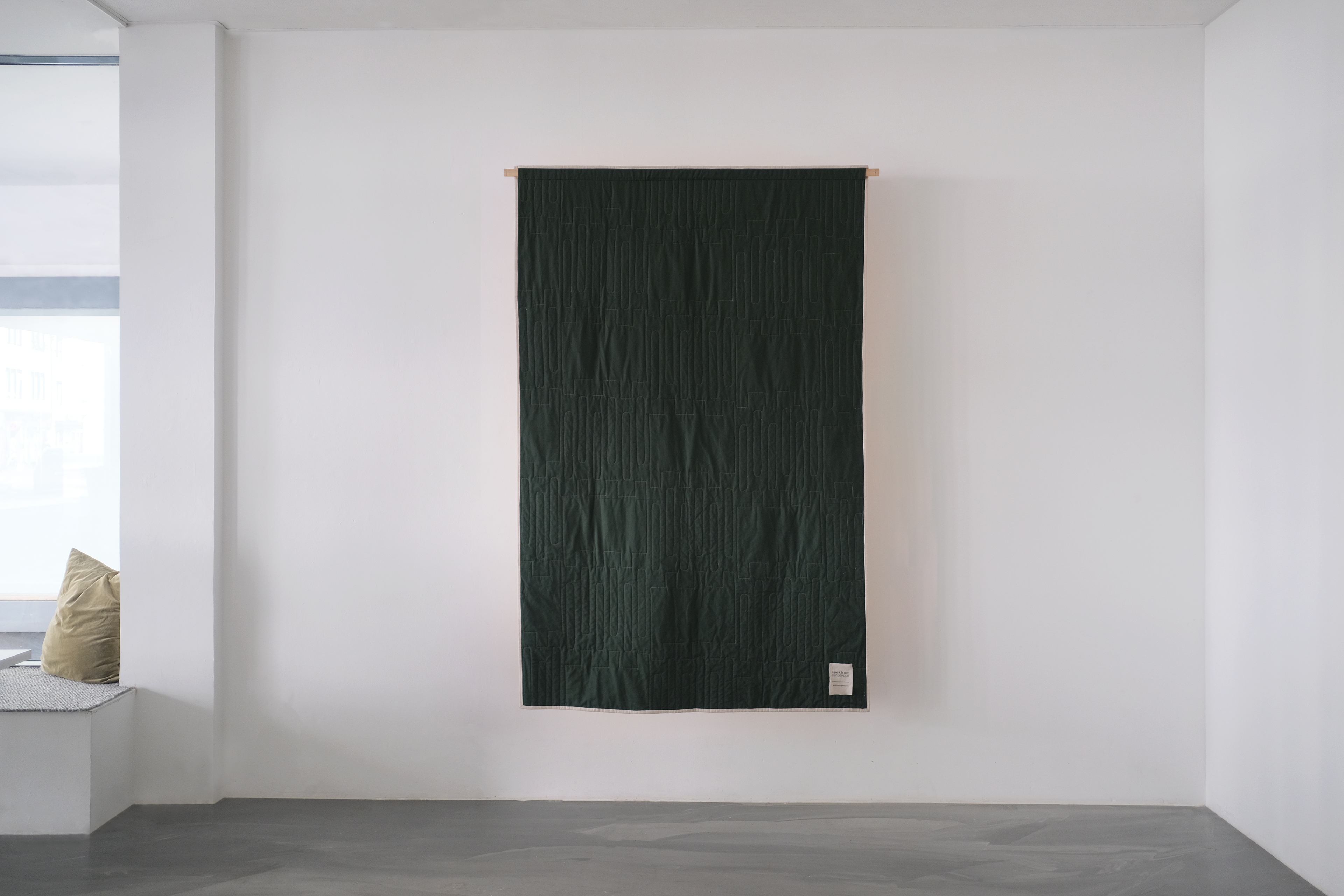 Rückseite Patchworkquilt "Schlossgarten" zum Thema Atmosphären in Osnabrück