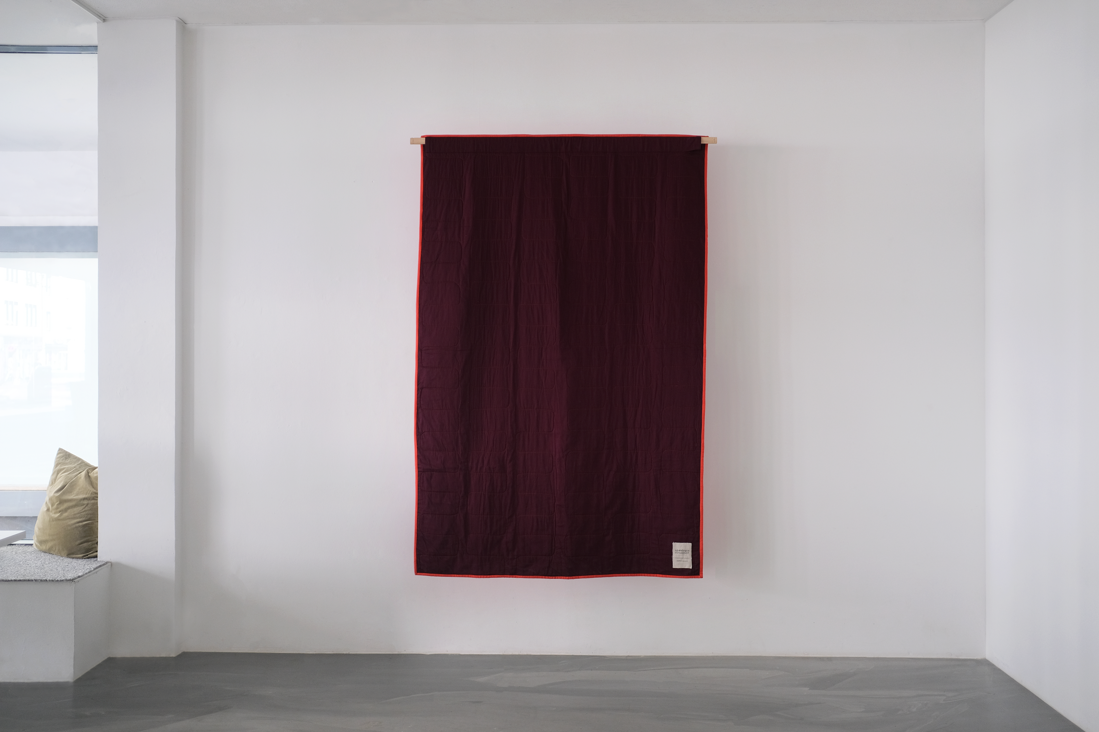 Rückseite Patchworkquilt Tiefenrausch zum Thema Atmosphären in Osnabrück.