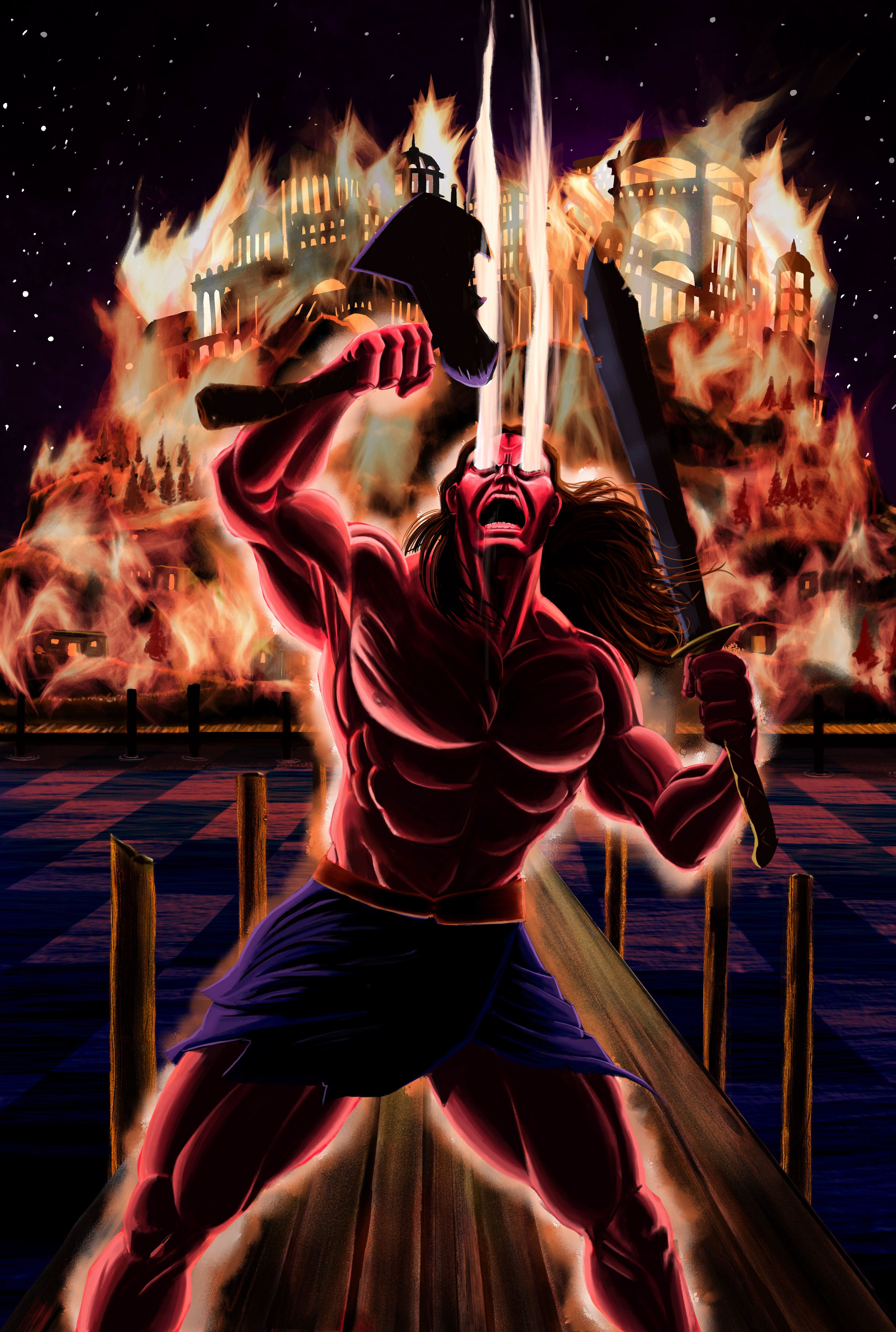 Cover for Book Two of C.T.Fitzgerald's fantasy series, The Threat of Angeals