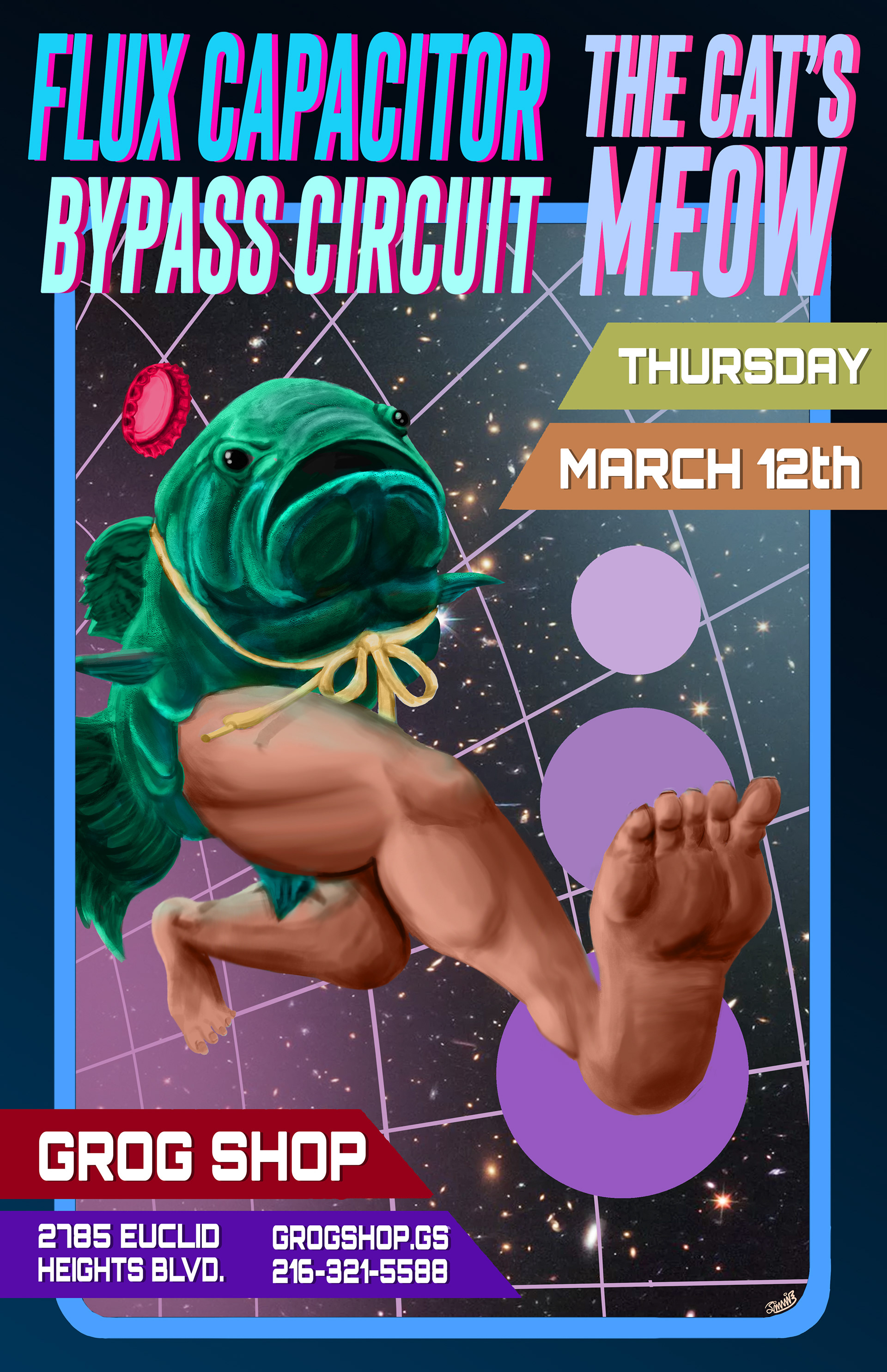Poster art for music venue Grog Shop in Cleveland