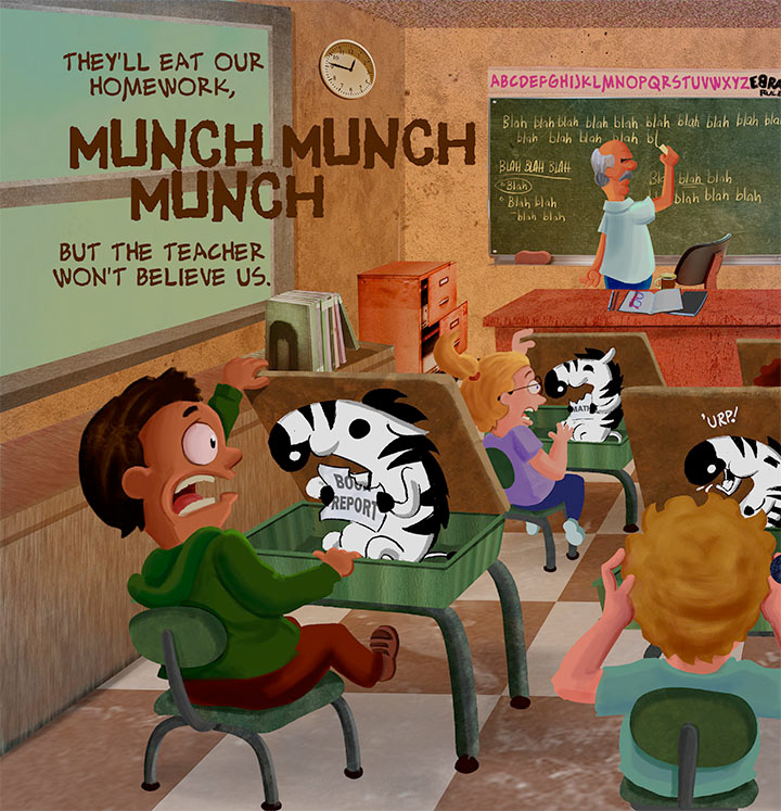 From my upcoming children's book, I Hear Zebras.