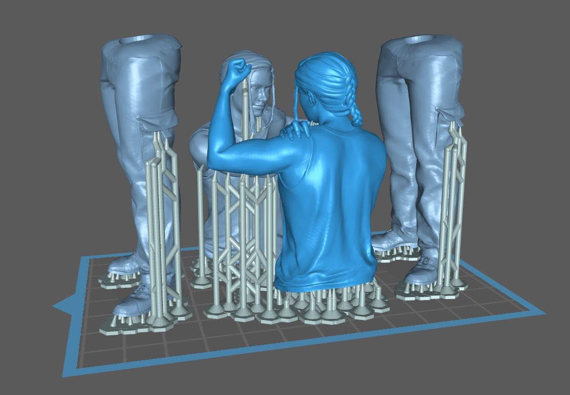 two part model, cut for print time and stability