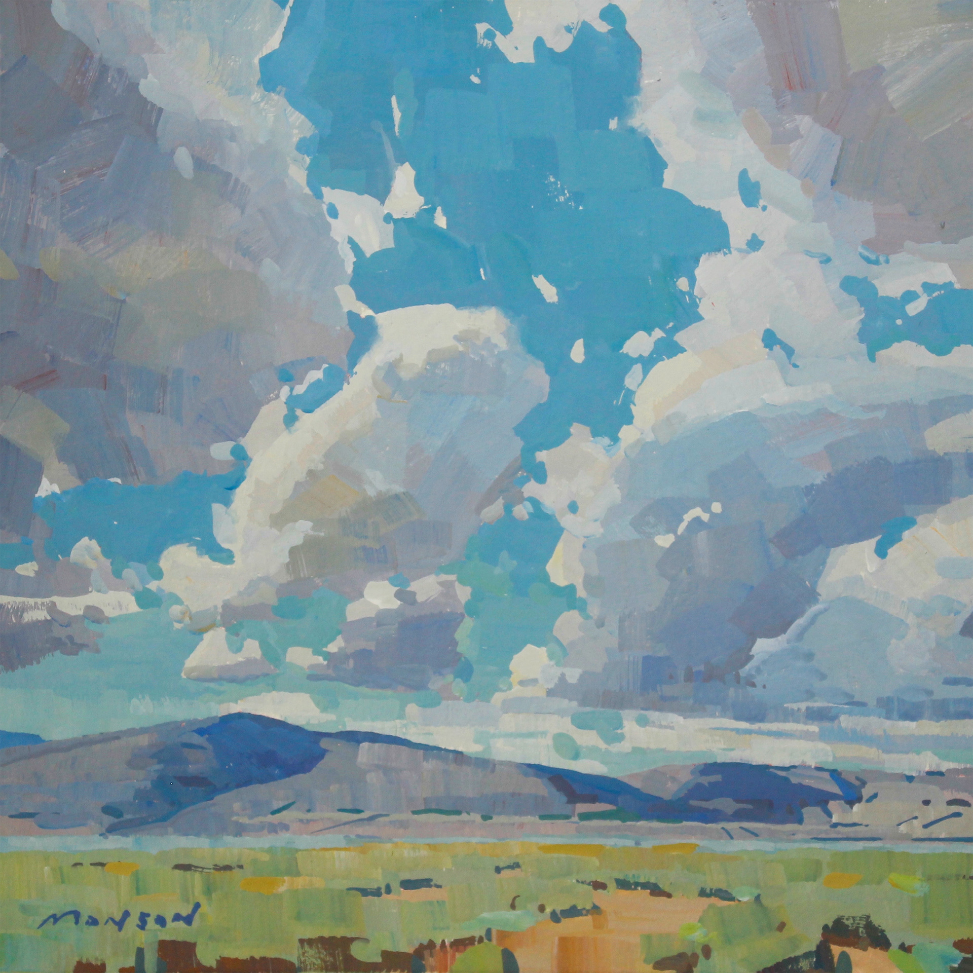 Sage Creek Clouds - 5x5 SOLD