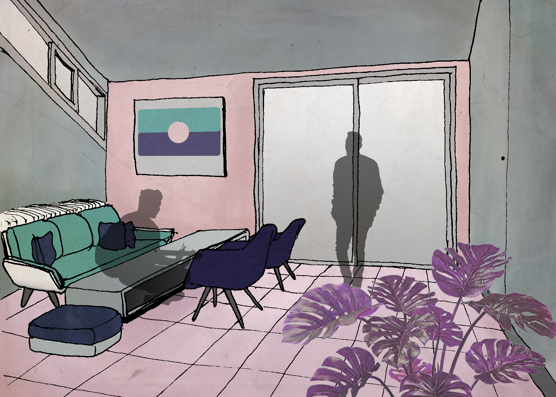 Concept art: living room