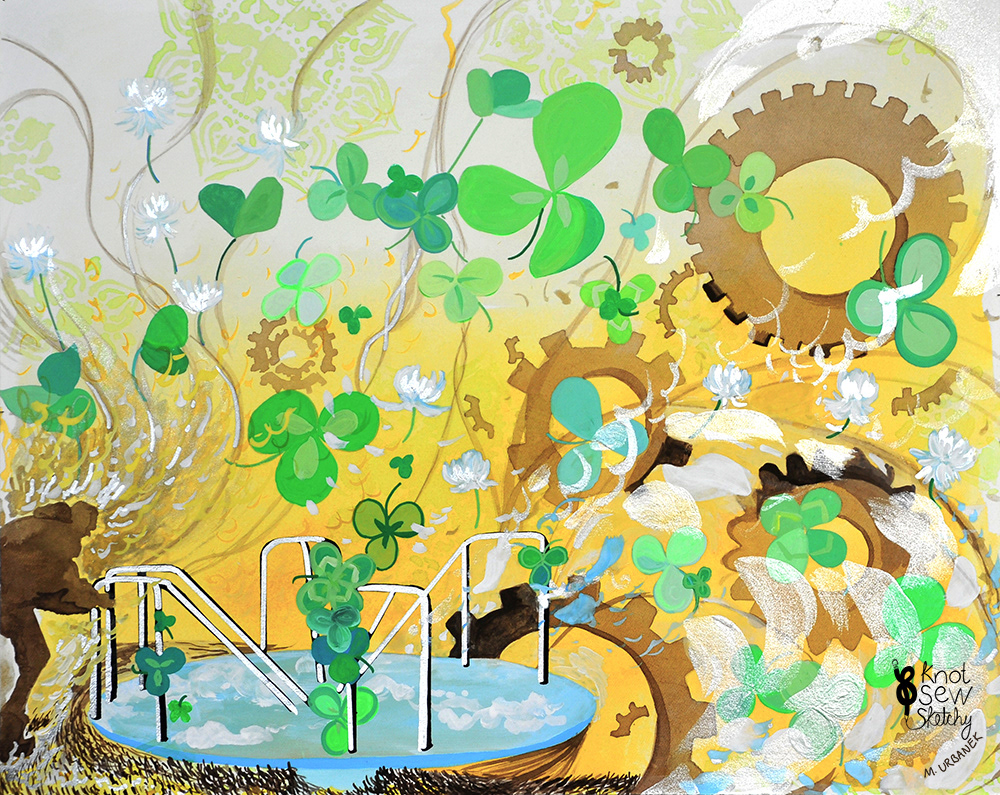 Clover (1, 2..3!) 20x16"