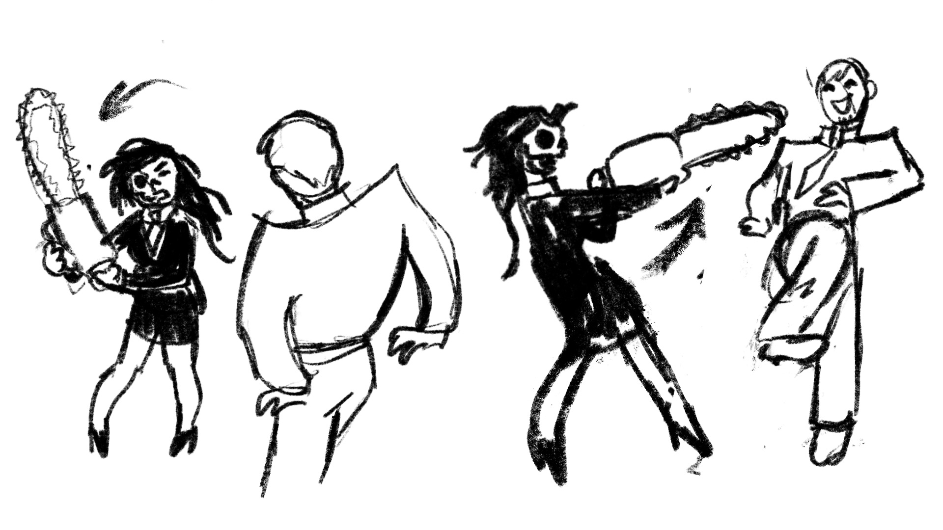 Movement Sketches for Fight Scene - Gory Laurie, 2024
