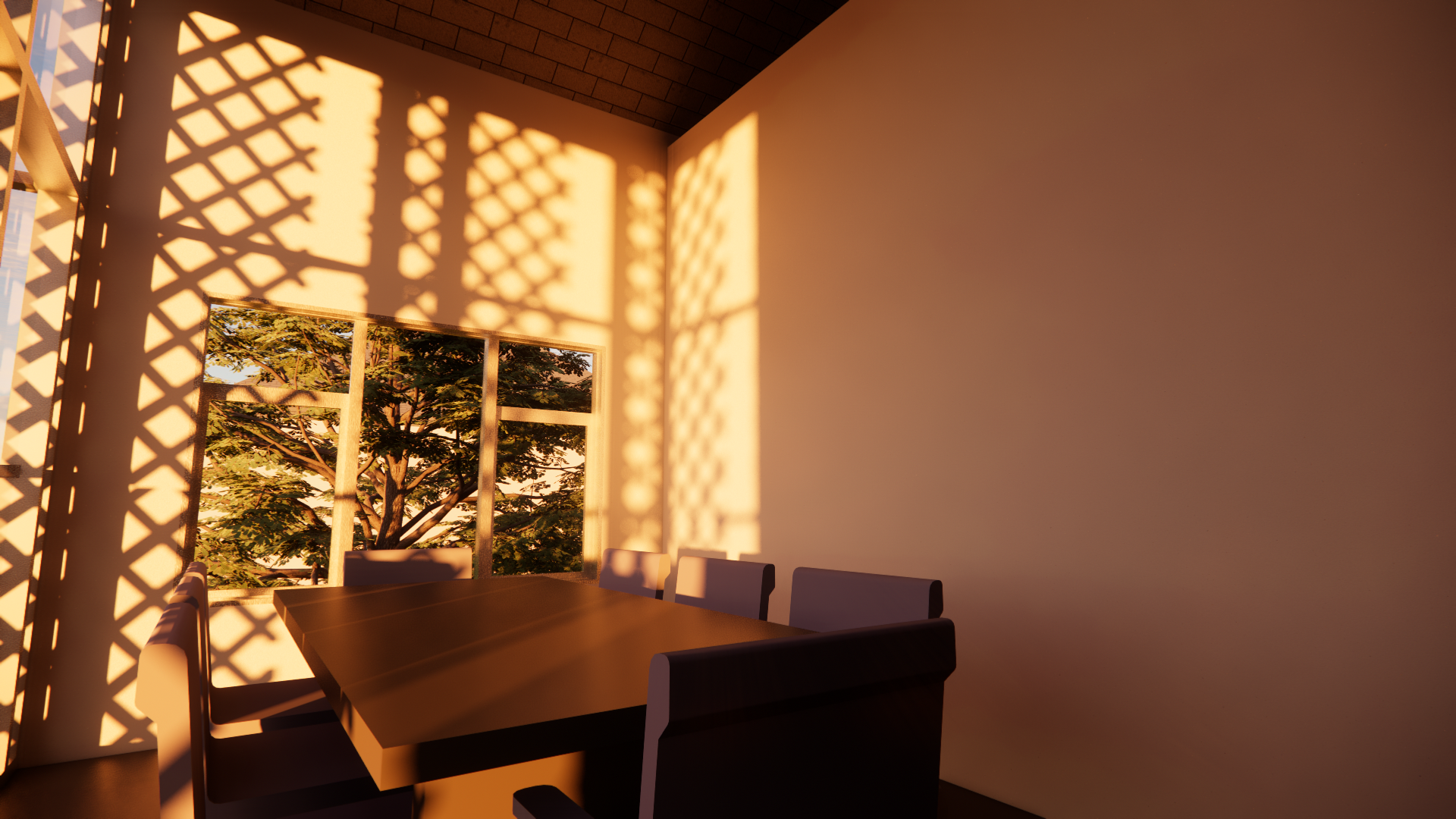Patterns created as a result of the shading screen.