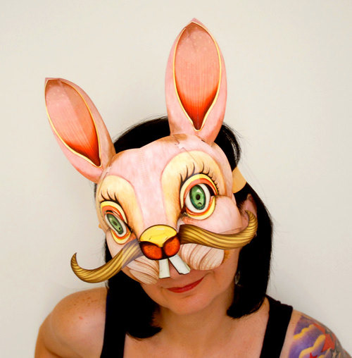 Crankbunny - Animation, Paper Engineering & Illustration by Norma V. Toraya - Honey Bunny 3D Paper Mask Crankbunny - Animation, Paper Engineering & Illustration by Norma V. Toraya - Honey Bunny 3D Paper Mask