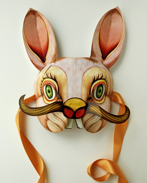 Crankbunny - Animation, Paper Engineering & Illustration by Norma V. Toraya  - Honey Bunny 3D Paper Mask
