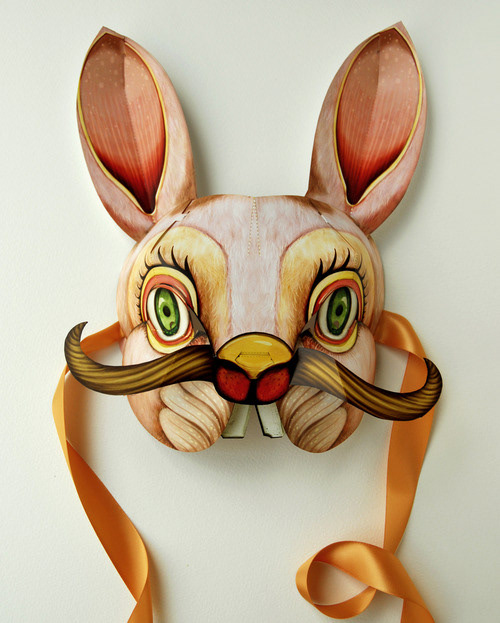 Crankbunny - Animation, Paper Engineering & Illustration by Norma V. Toraya - Honey Bunny 3D Paper Mask Crankbunny - Animation, Paper Engineering & Illustration by Norma V. Toraya - Honey Bunny 3D Paper Mask