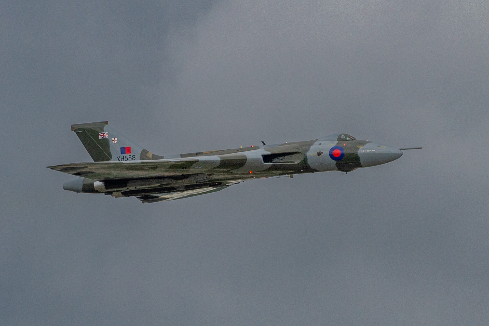 Avro Vulcan XH558 at Waddington 2015