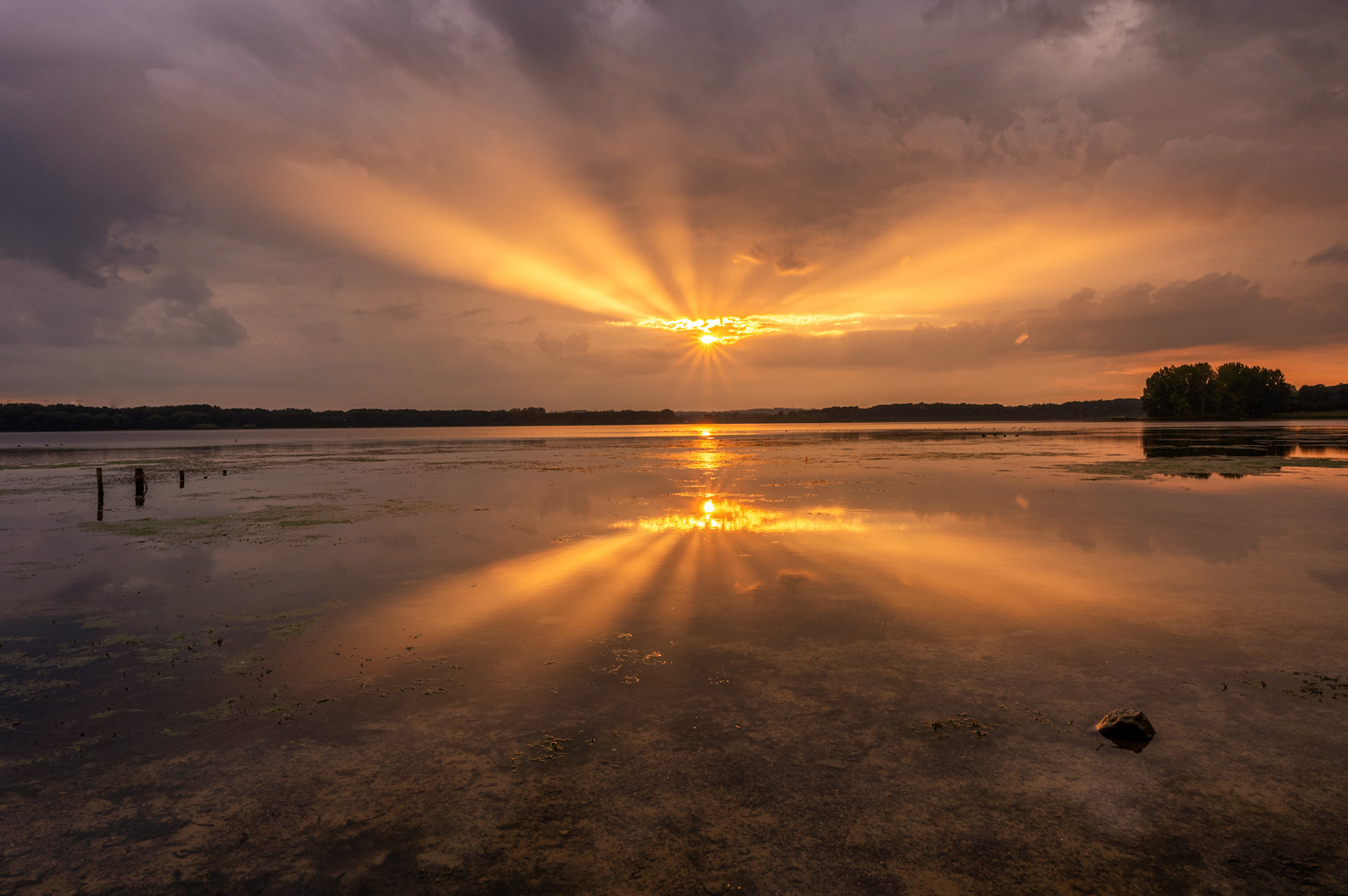 Reflected Sunset Rutland Water September 2021