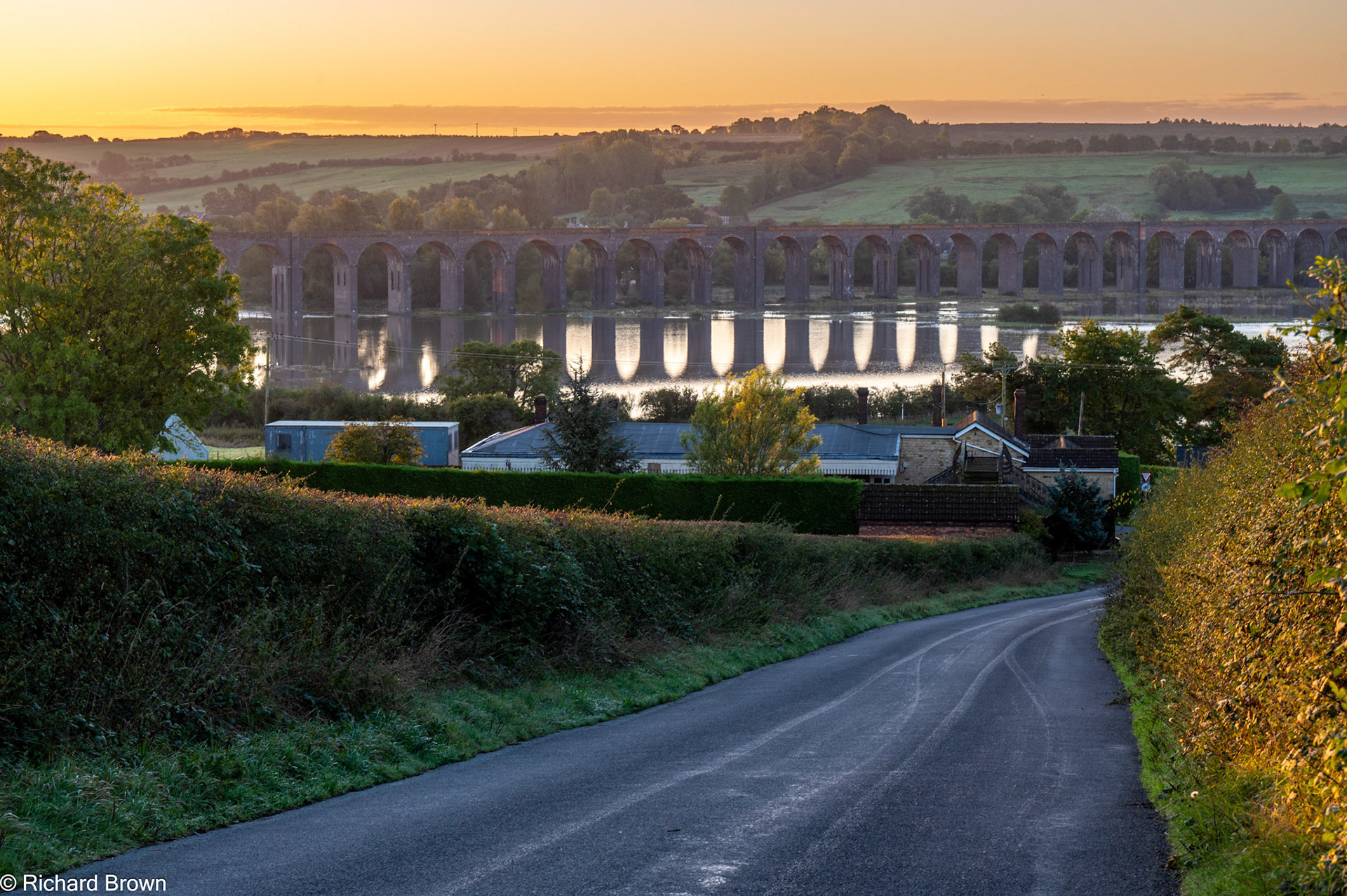 A flooded Harringworth Viaduct  October 2024