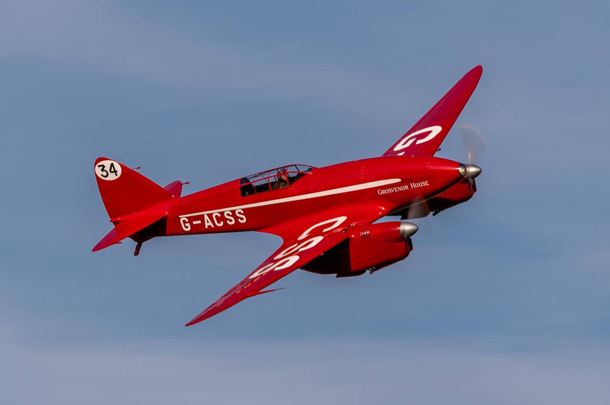 The Beautiful DH88 Comet Grosvenor House at Shuttleworth July 2023