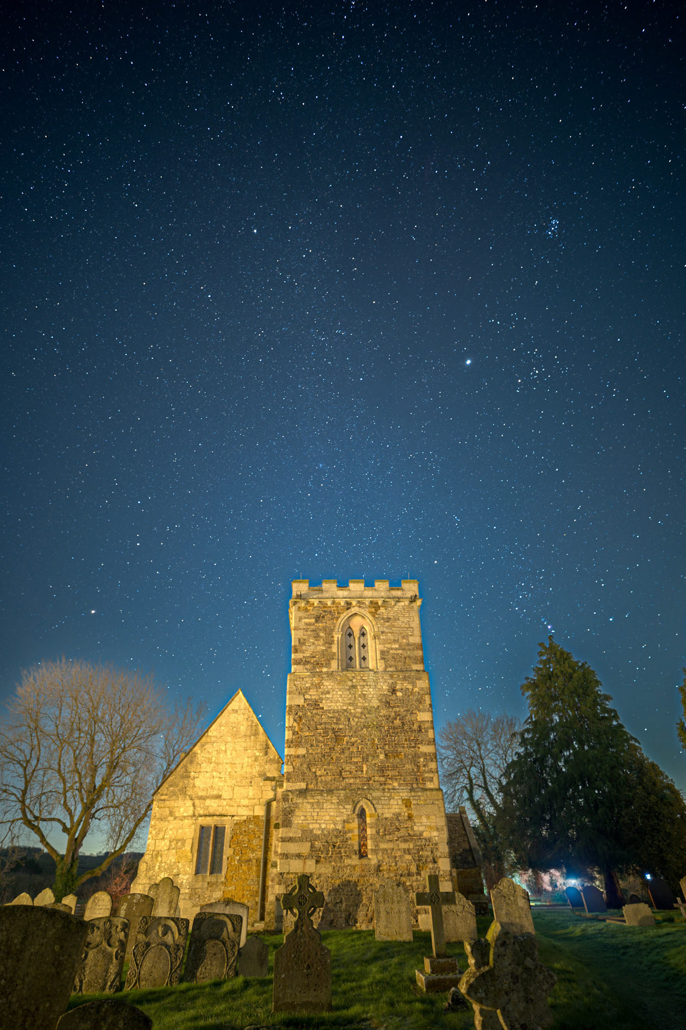 Brook Church under the stars January 2025